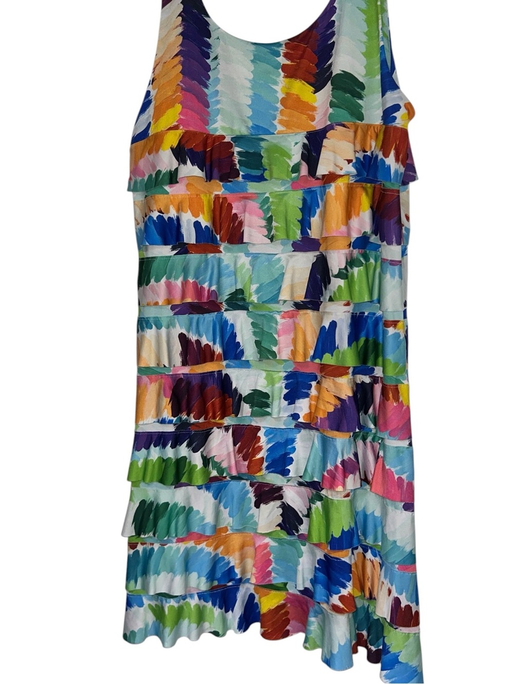 ISLE by Melis Kozan Sleeveless Tiered Ruffle Cha Cha Dress Size XL - Picture 2 of 6